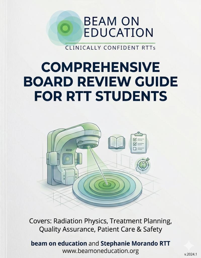 ARRT Exam Study Guide Cover - Radiation Therapy Book by Beam on Education