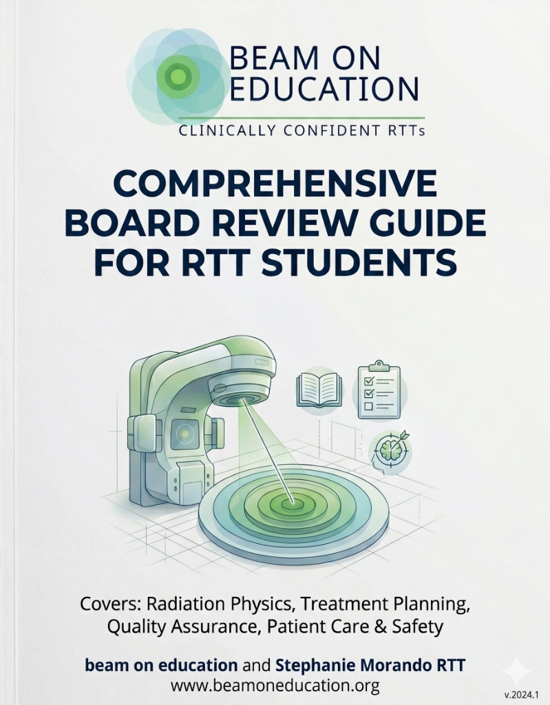 ARRT Exam Study Guide Cover - Radiation Therapy Book by Beam on Education
